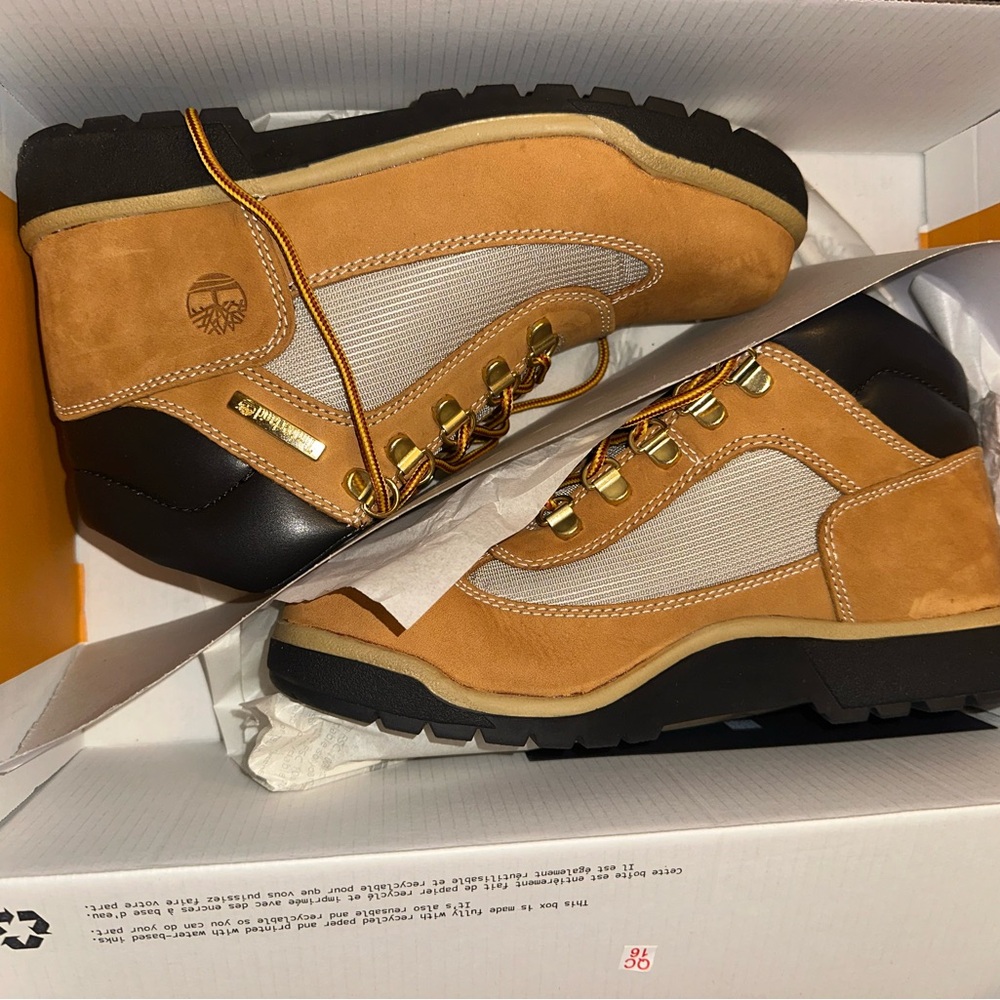 Timberland Tan and Brown Boots Durable Outdoor Footwear